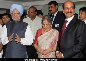 Dr. Panda with Prime Minister Dr. Manmohan Singh and wife Mrs. Gurusharan Kaur